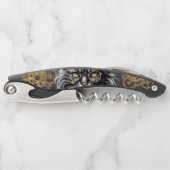 Spunky Paws Die funky Steampunk-Katze Kellnermesser (Vorderseite)