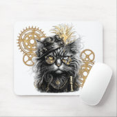 Spunky Paws Die funky Steampunk-Katze Mousepad (Mit Mouse)