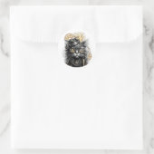 Spunky Paws Die funky Steampunk-Katze  Runder Aufkleber (Tasche)