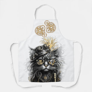 Spunky Paws Die funky Steampunk-Katze Schürze