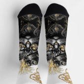 Spunky Paws Die funky Steampunk-Katze  Socken (Oben)