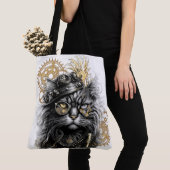 Spunky Paws Die funky Steampunk-Katze Tasche (Von Nahem)