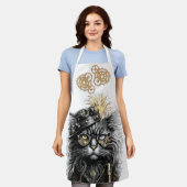 Spunky Paws The Funky Steampunk Cat  Schürze (Getragen)