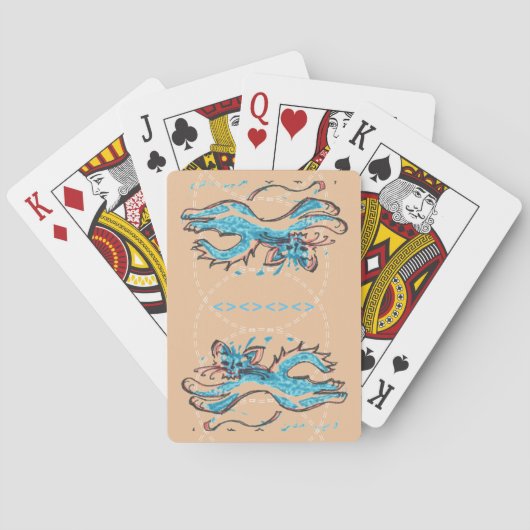 Spunky Spielkarten der Wasser-Katze (Rückseite)