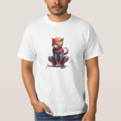 Spunky Superhero: Spy Web Slinging Cat T T-Shirt (Vorderseite)