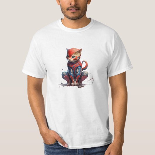 Spunky Superhero: Spy Web Slinging Cat T T-Shirt (Vorderseite)
