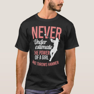 Spur- und Feldfrauen werfen Girl-Wirbel-Hammer Thr T-Shirt