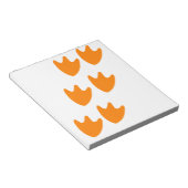 Spur von Entenfutter Notizblock (angewinkelt)