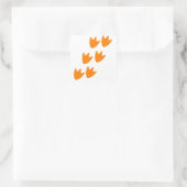 Spur von Entenfutter Quadratischer Aufkleber (Tasche)