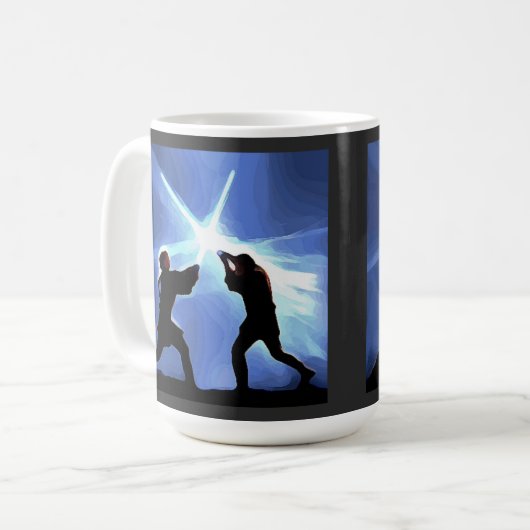 Spüre die Macht Kaffeetasse (Vorderseite Links)