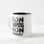 Spuren 27-17 Eisen-Schärfe Eisen Zweifarbige Tasse (Vorderseite Links)