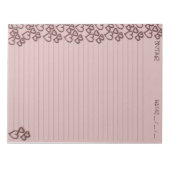 Spuren der Liebe Notizblock (Vorderseite)