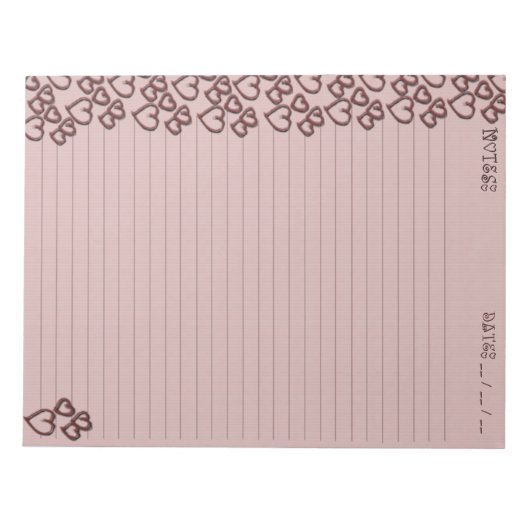 Spuren der Liebe Notizblock (Vorderseite)