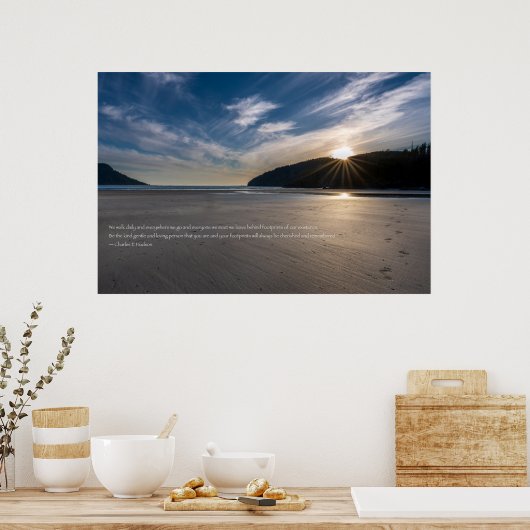 Spuren des Sand-Zitats Poster (Küche)