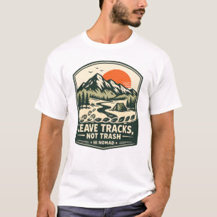 Spuren hinterlassen, nicht Müll – Vintage Camping T-Shirt