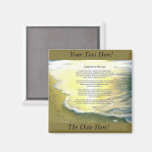 Spuren im sand 2 Inch Square Magnet (Vorderseite/Rückseite)