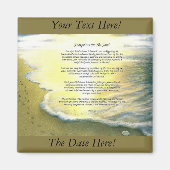 Spuren im sand 2 Inch Square Magnet (Vorne)