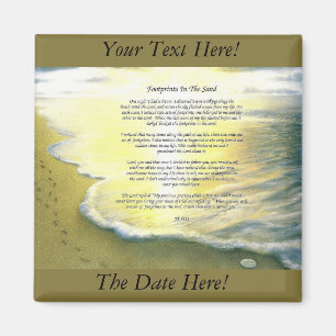 Spuren im sand 2 Inch Square Magnet