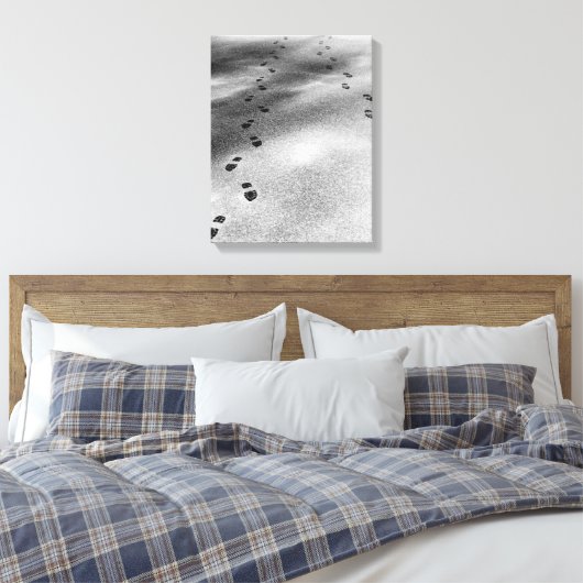 Spuren im Schnee Leinwanddruck (Insitu (Schlafzimmer))