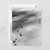 Spuren im Schnee Postkarte (Vorne/Hinten)