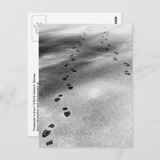 Spuren im Schnee Postkarte (Vorne/Hinten)