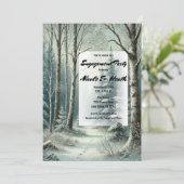 Spuren in der Rustikalen Snow-Winter-Stimmung Einladung (Stehend Vorderseite)