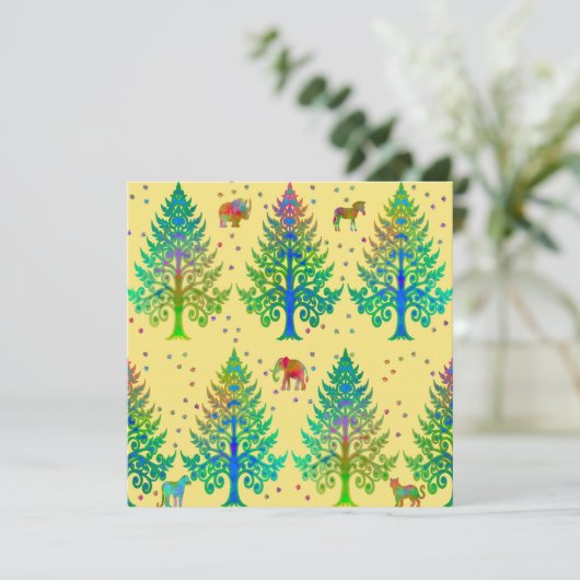 Spuren in der Sonne machen Karte (Stehend Vorderseite)