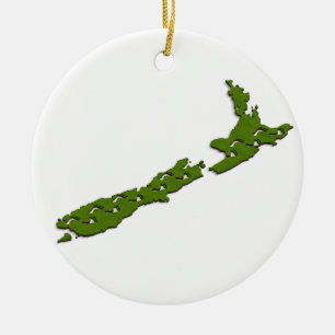 Spuren in Neuseeland Keramik Ornament