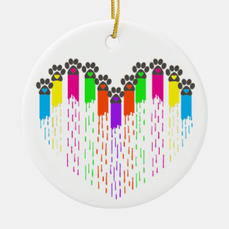 Spuren meines Herzens Keramik Ornament