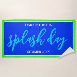 Spüren Sie den Spaß Summer Pool Vibes Splash D Strandtuch