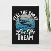 Spüren Sie den Spray, der den Traumwasserski erleb Karte (Vorderseite)