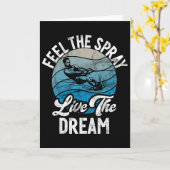 Spüren Sie den Spray, der den Traumwasserski erleb Karte (Gelbe Blume)