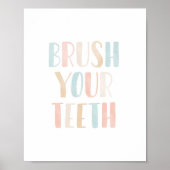 Spüren Sie Ihre Zähne neutrale Kinder Badewanne Po Poster (Vorne)