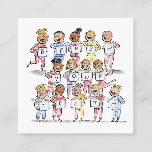 Spüren Sie Ihre Zähne Quadratische Visitenkarte (Vorderseite)