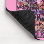 Spüren Sie meine Schönheit rosa Krebs Engel Mousep Mousepad (Ecke)