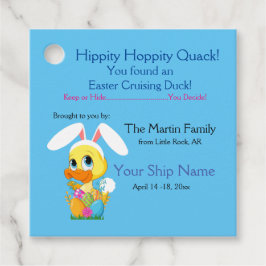 Spuren von Enten für Ostern Geschenkanhänger