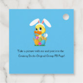 Spuren von Enten für Ostern Geschenkanhänger (Rückseite)