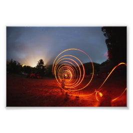 Spuren von Licht - Feuerausgabe- Fotodruck