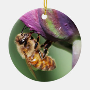 Spürende kleine Biene Keramik Ornament