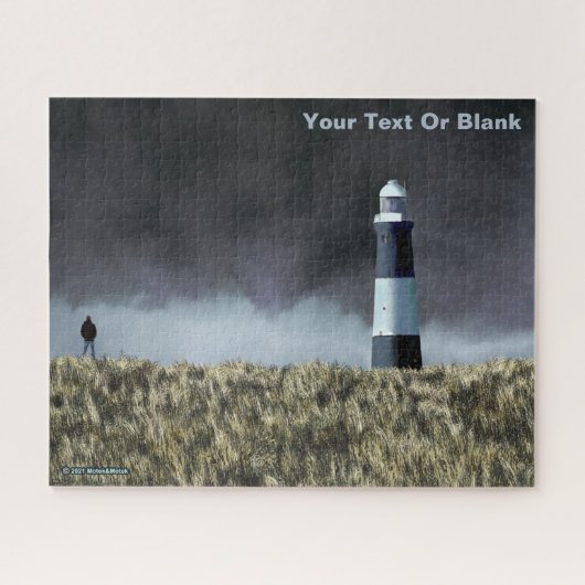 Spurn Point Lighthouse Postkarte Puzzle (Horizontal)
