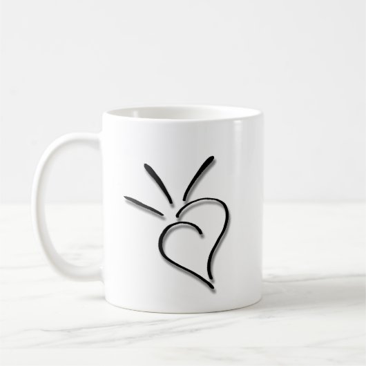 Spurtendes Sass-Herz - Kaffeetasse (Links)