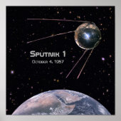 Sputnik 1 Earth Satellite Poster (Vorne)