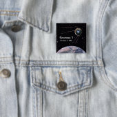 Sputnik 1 Satellit der Erde Button (Beispiel)
