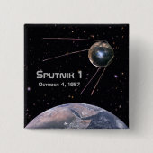 Sputnik 1 Satellit der Erde Button (Vorderseite)