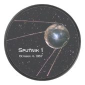 Sputnik 1 Satellit der Erde Eishockey Puck (Vorderseite)