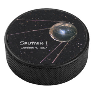 Sputnik 1 Satellit der Erde Eishockey Puck
