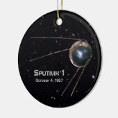 Sputnik 1 Satellit der Erde Keramik Ornament (Links)