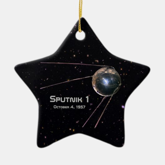Sputnik 1 Satellit der Erde Keramik Ornament (Vorne)