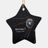Sputnik 1 Satellit der Erde Keramik Ornament (Links)