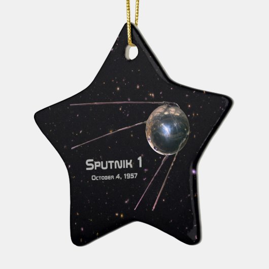 Sputnik 1 Satellit der Erde Keramik Ornament (Links)